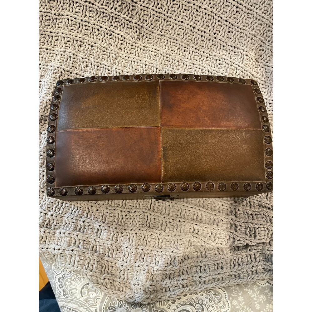 Faux Leather Box 12" X 7"